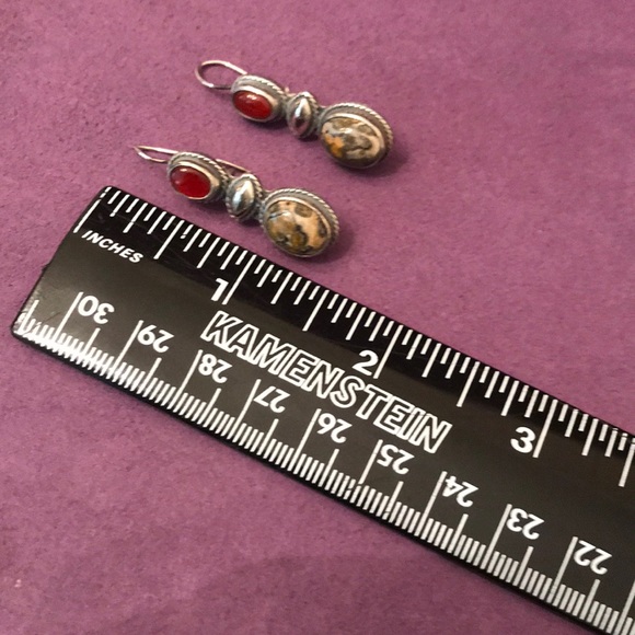 Sterling Silver Stone Earrings - Picture 3 of 3